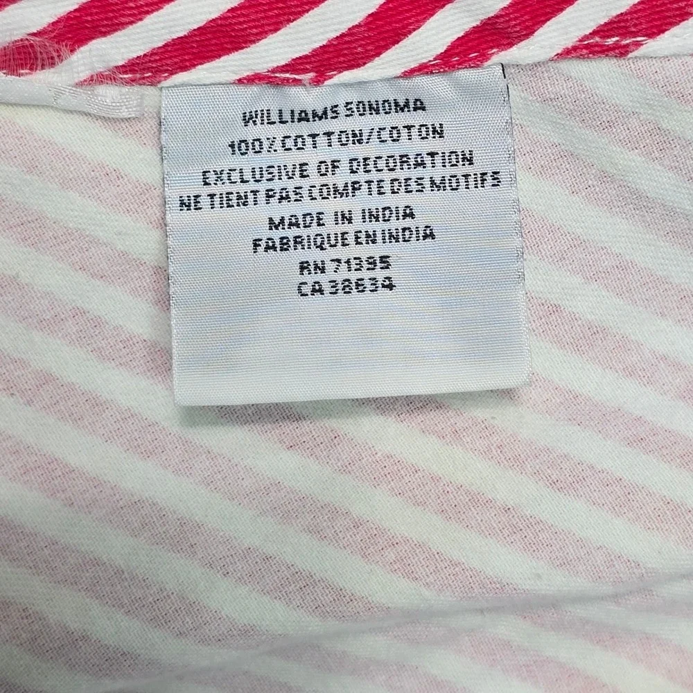 American Girl Doll Apron Red White Stripe Ruffle‎ Waist Ties
